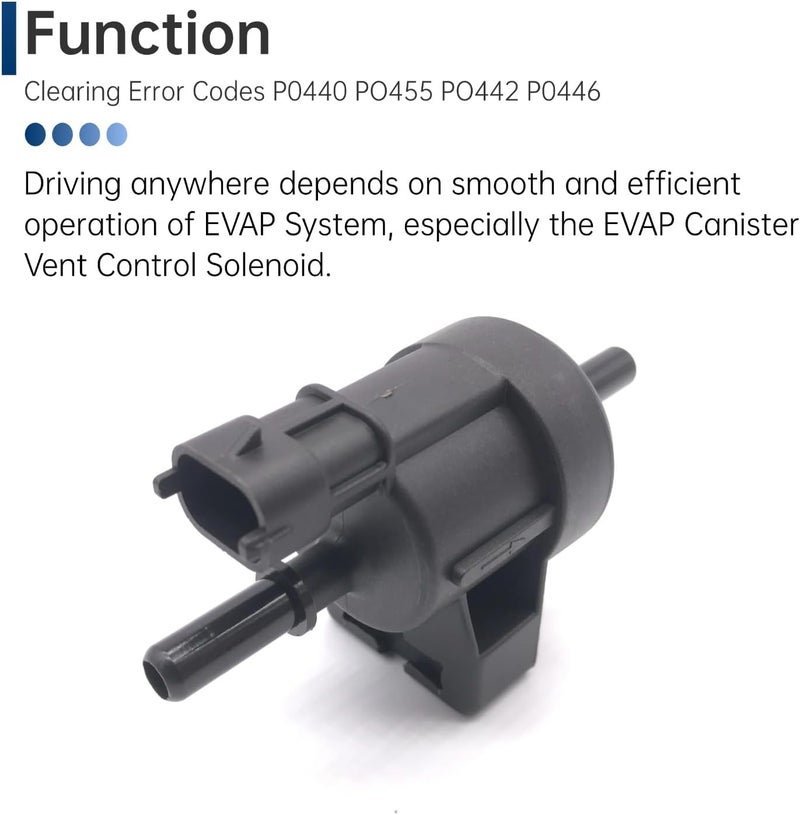 FREPURDO 55567453 EVAP Purge Valve Solenoid for Chevy Chevrolet Malibu Cruze Sonic 2011-2018 - Vapor Canister Vent Control Valve Replaces OEM 55567453, Fixes Code P0446 P0442, 1.8L 2.5L Engine - Image 3